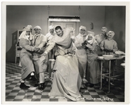 Lot of Five 10 x 8 Glossy Photos From The Three Stooges 1940 Film From Nurse to Worse & the 1941 Film I'll Never Heil Again -- Very Good Condition